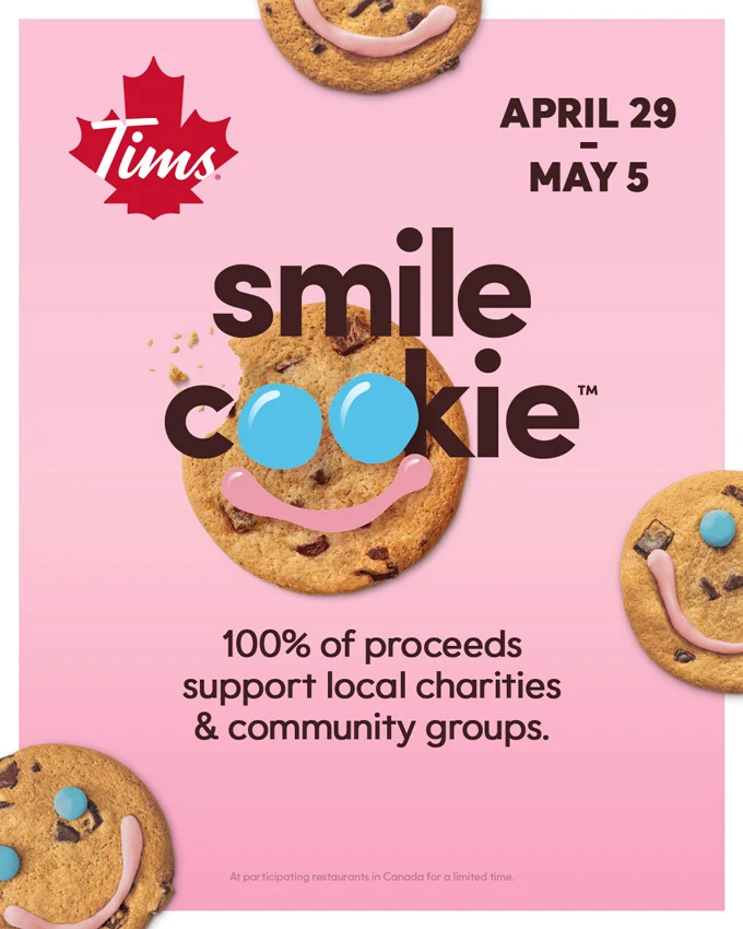 Tim Hortons Smile Cookie campaign 2024