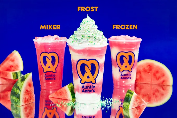 Auntie Anne new Watermelon flavored beverages