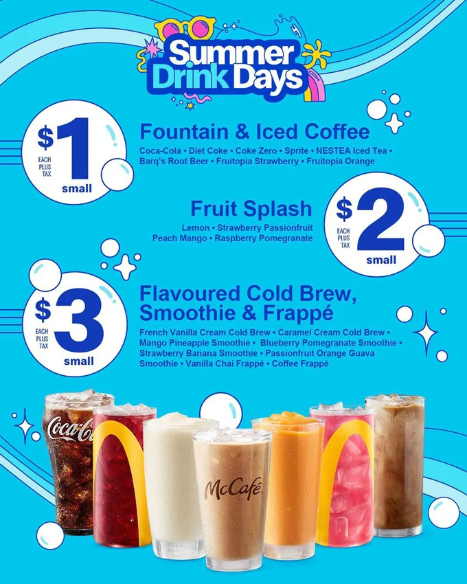McDonald's Summer Drink & Summer Treat Days Canada