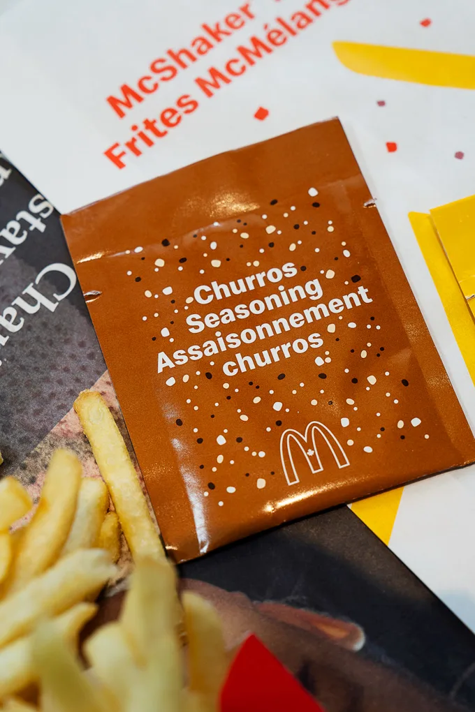 McDonald's McShaker Fries in Canada: Churros & Masala