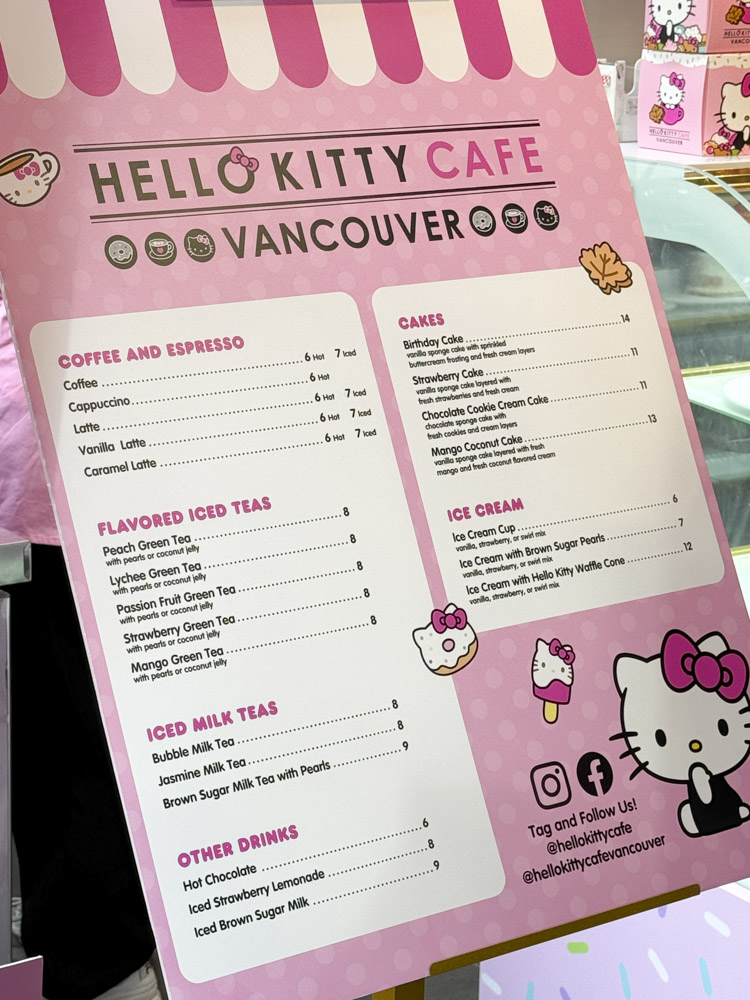 Hello Kitty Cafe Vancouver Now Open: Menu, Merchandise - Foodgressing