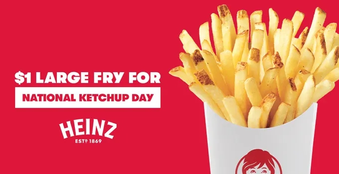 $1 Large Fries at Wendy&rsquo;s Canada June 3 to June 9