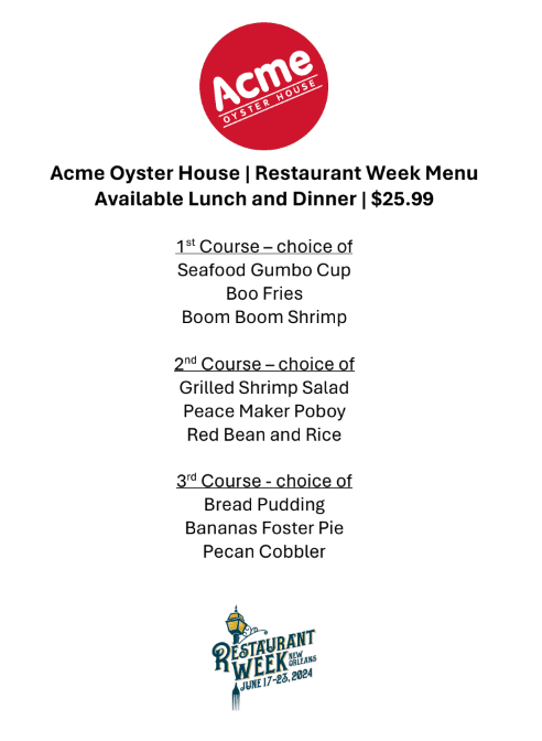 New Orleans Restaurant Week 2024: Menus, Highlights