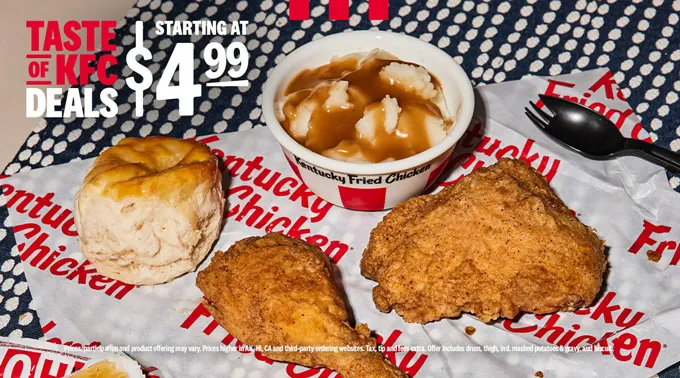 KFC&nbsp;USA free Sunday delivery all summer, extends $10 Tuesdays