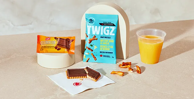 Air Canada Free Snacks, Beer and Wine Onboard