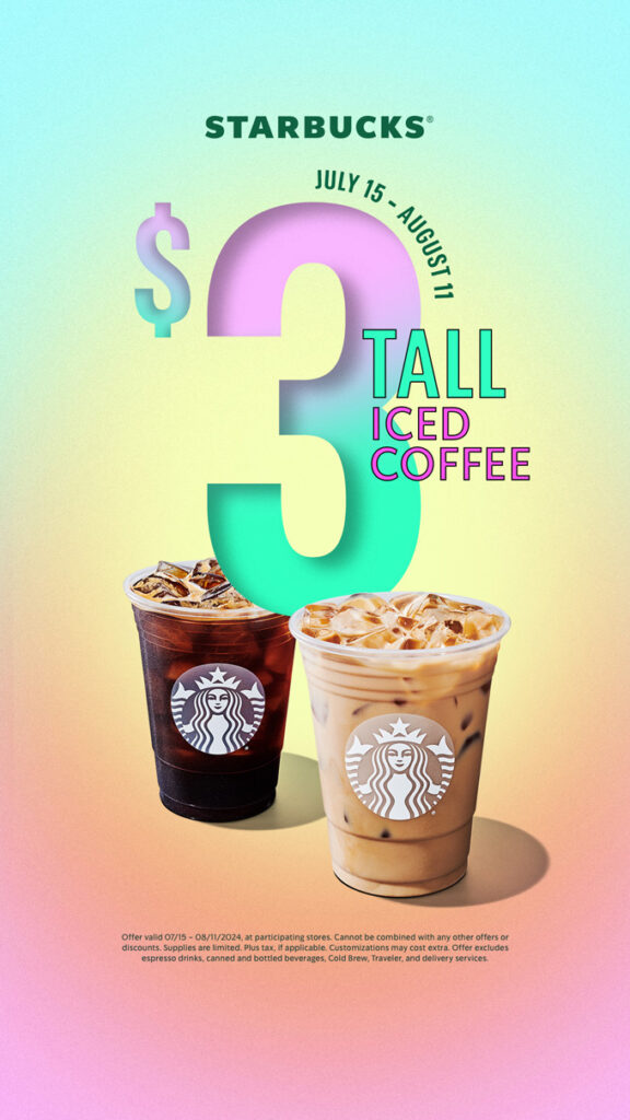 Cool off with $3 Starbucks Canada Iced Coffee Starbucks