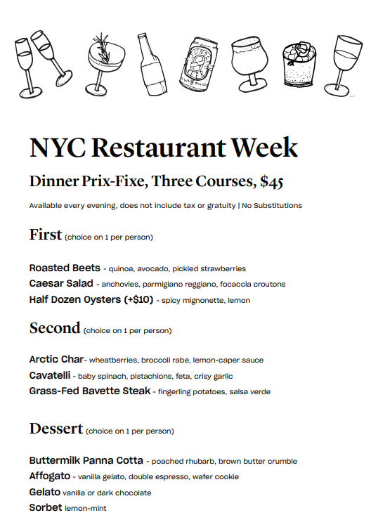 NYC Summer Restaurant Week 2024: Menus, Dates
