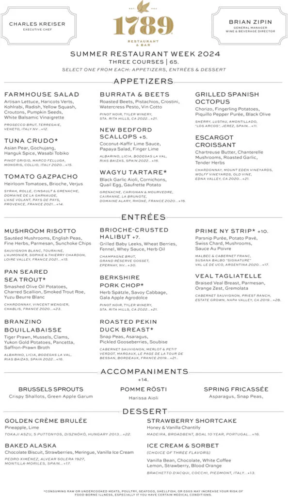 Metropolitan Washington Summer Restaurant Week 2024