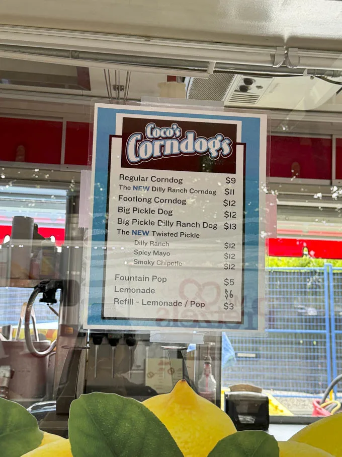 PNE 2024: Food and Drink Highlights, Menu