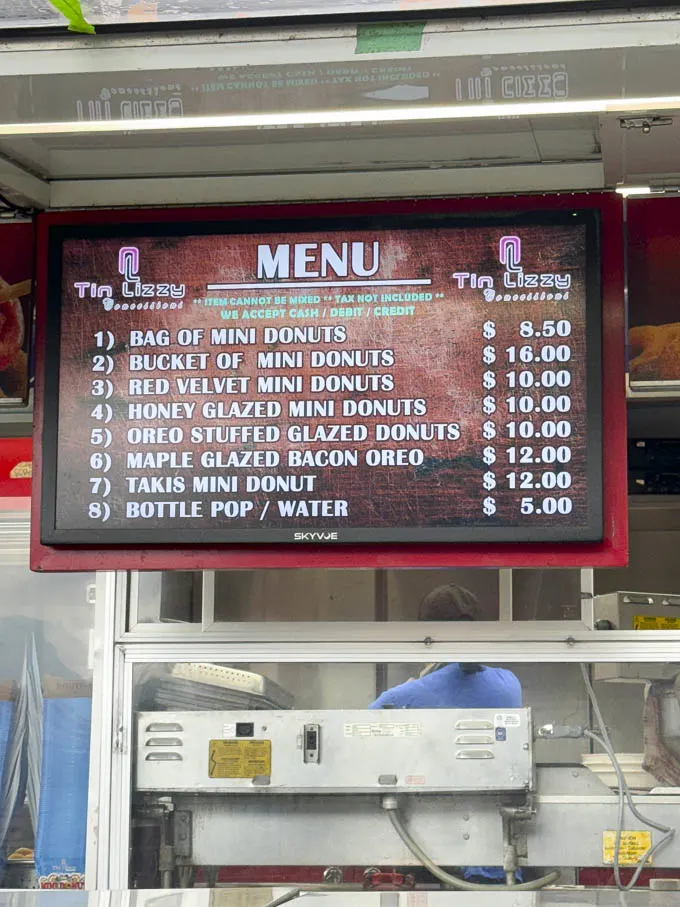 PNE 2024: Food and Drink Highlights, Menu