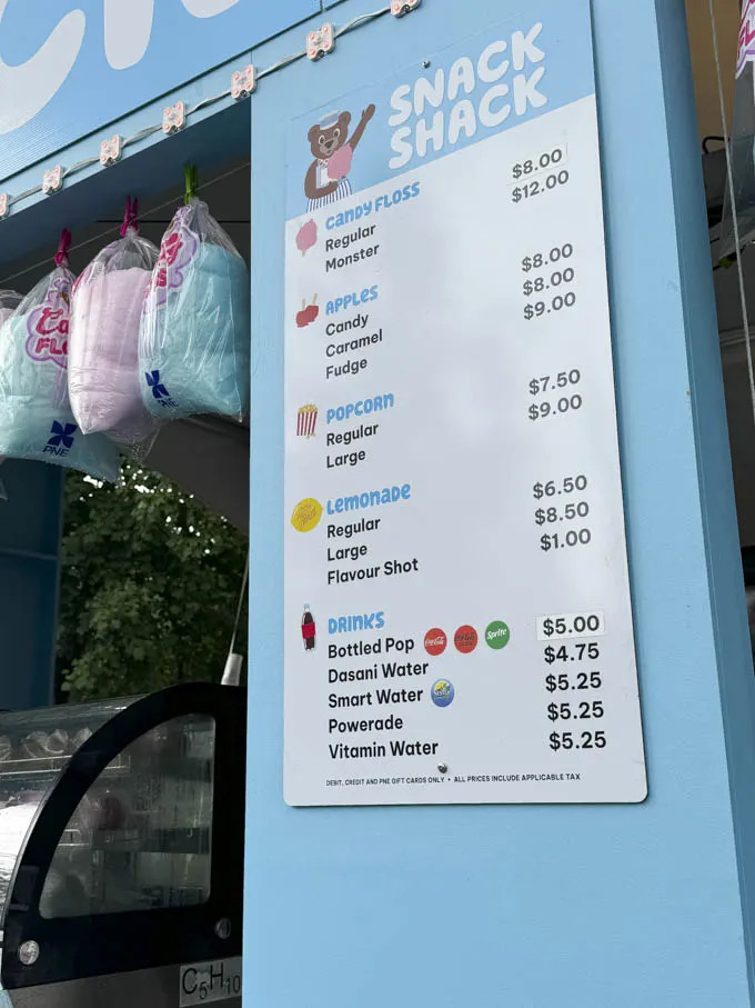 PNE 2024: Food and Drink Highlights, Menu
