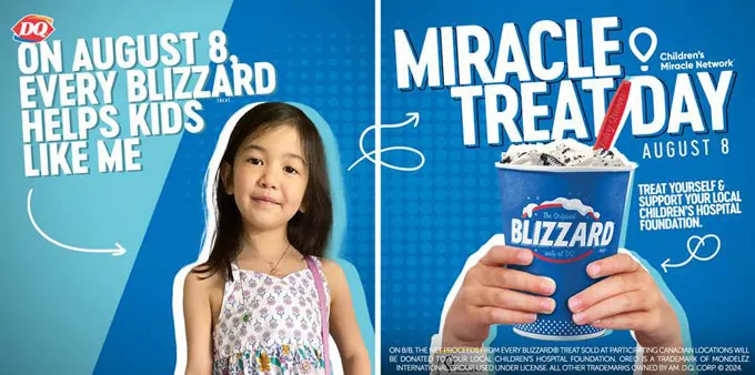 DQ Canada Miracle Treat Day 2024 happening August 8