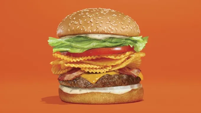 A&W Canada NEW Ruffles Crunch Teen Burger