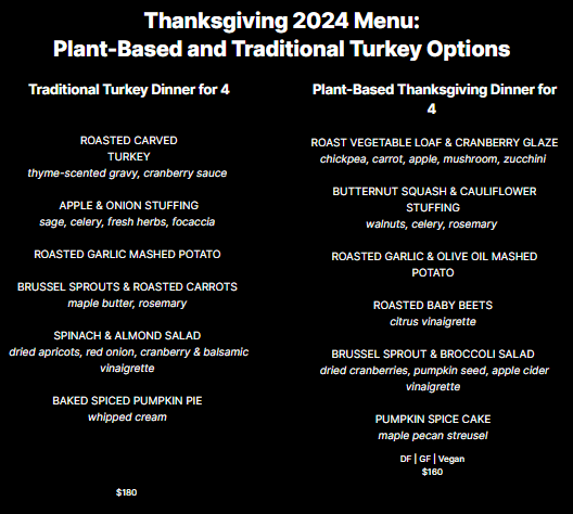 Thanksgiving Vancouver 2024:  Dinner, Turkey To Go, Brunch