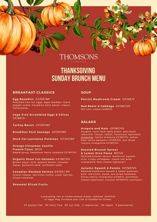 Thanksgiving Calgary 2024:  Dinner, Turkey To Go, Brunch