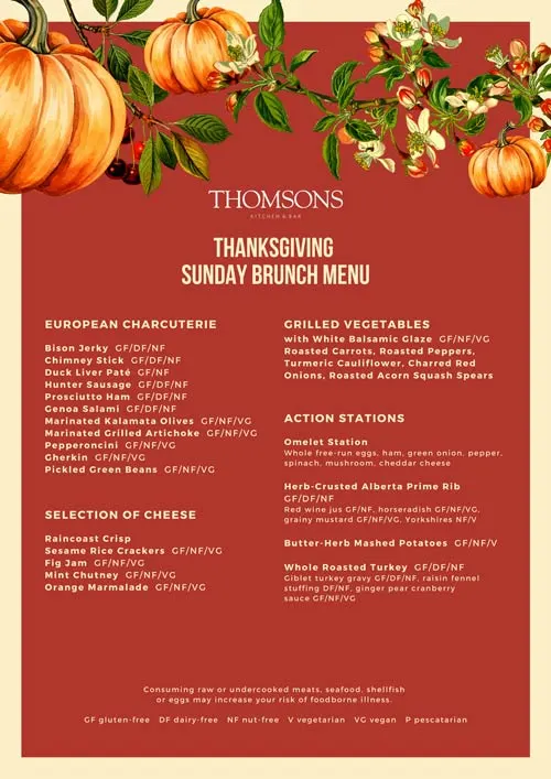 Thanksgiving Calgary 2024:  Dinner, Turkey To Go, Brunch