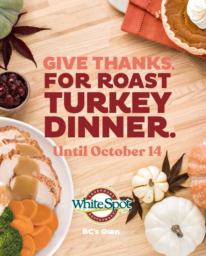 White Spot Brings Back Turkey Dinner: Two Ways to Enjoy