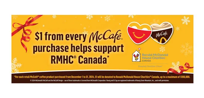 McCaf&eacute; At-Home Brews Comfort to Support RMHC Canada