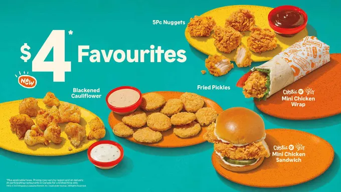 Popeyes Launches $4 Favourites Value Menu in Canada