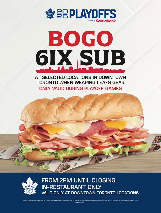 Toronto Maple Leafs Fans Can Score a Free Sub This Playoff Season