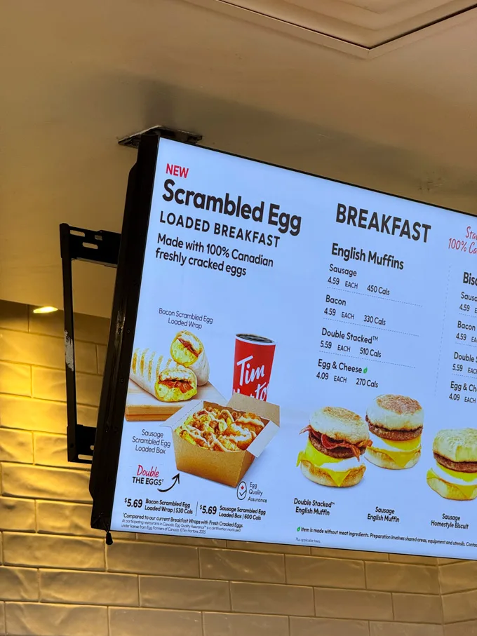 Tim Hortons NEW Scrambled Egg Loaded Boxes