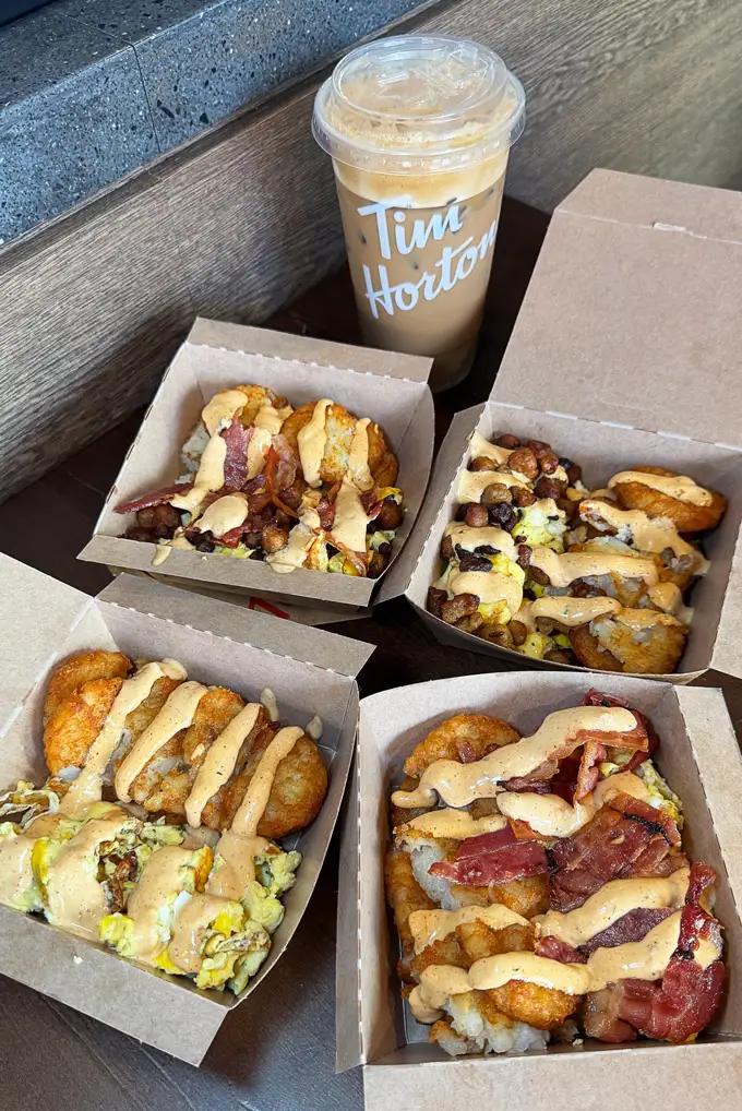Tim Hortons NEW Scrambled Egg Loaded Boxes