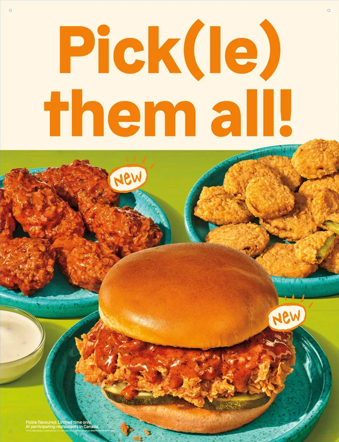Popeyes Canada Launches Pickle Menu for a Limited Time
