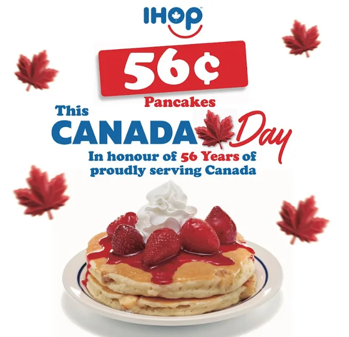 IHOP Serves 56¢ Pancakes for Canada Day