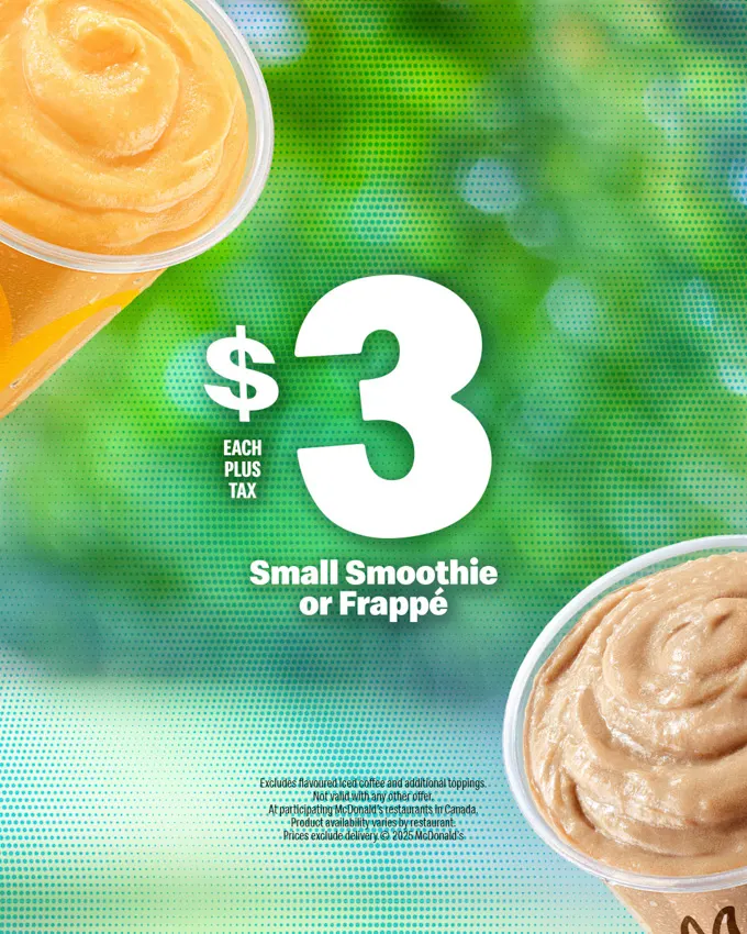 Summer Drink and Treat Days Return to McDonald’s Canada