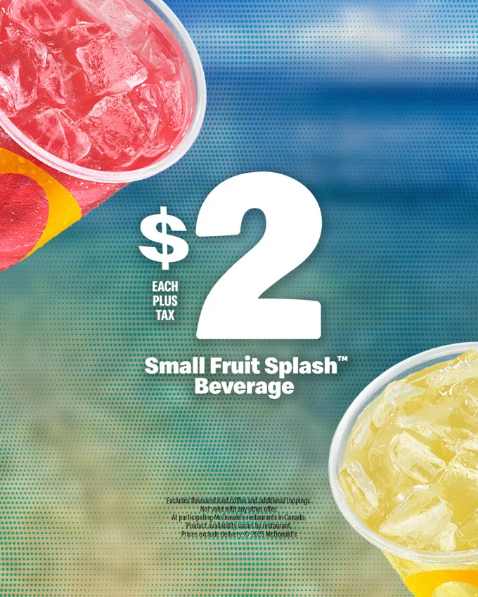 Summer Drink and Treat Days Return to McDonald’s Canada