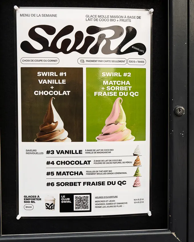 Vegan Soft Serve at Cr&egrave;merie SWIRL in Montreal
