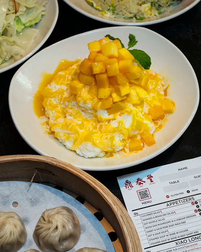 Din Tai Fung Introduces Shaved Snow with Fresh Mango in Vancouver