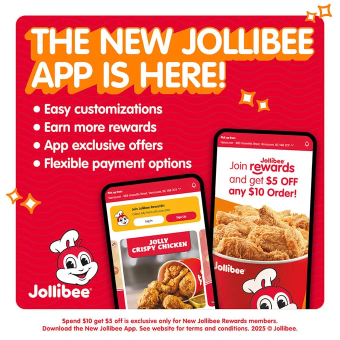 Jollibee Launches Revamped Mobile App With Rewards in North America