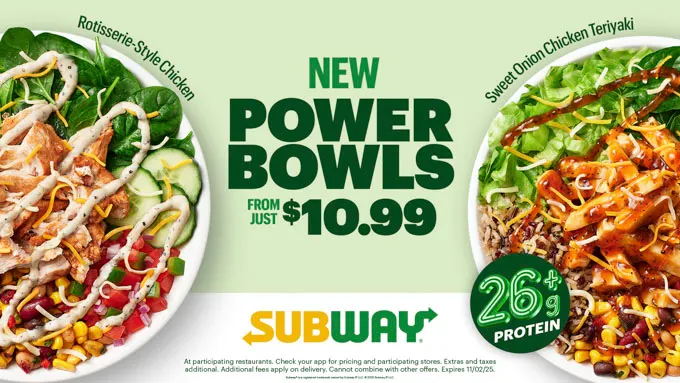 Subway Canada Launches New Protein-Packed Power Bowls