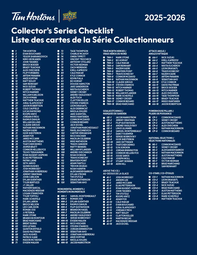 2025 Tim Hortons Collect to Win Hockey Contest