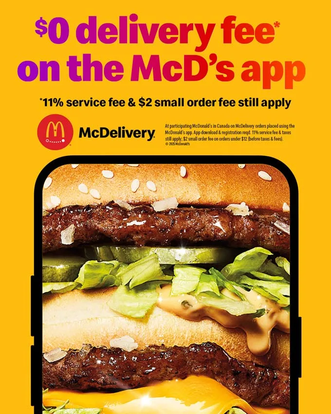 McDonald&rsquo;s Canada Introduces $0 Delivery Fee on McDelivery Orders