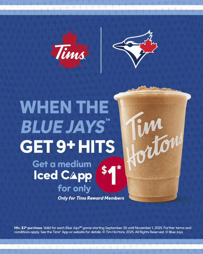 Tims Rewards Members Can Get $1 Iced Capps During Blue Jays Playoffs