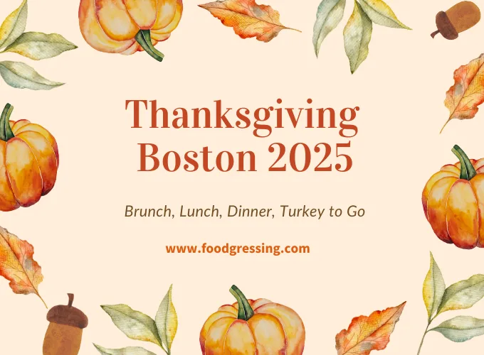 Thanksgiving Boston 2025: Dinner, Turkey To Go, Brunch