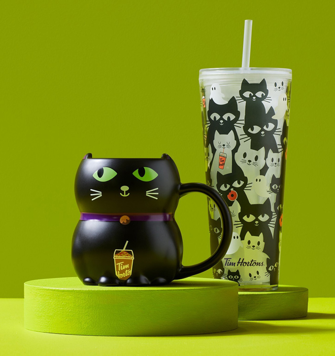 Tim Hortons Unveils New Black Cat Halloween Collection