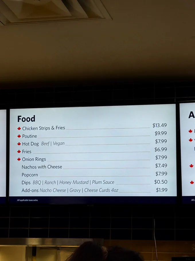 Thunderbird Stadium at UBC: Food and Drink Options