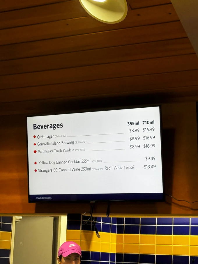 Thunderbird Stadium at UBC: Food and Drink Options