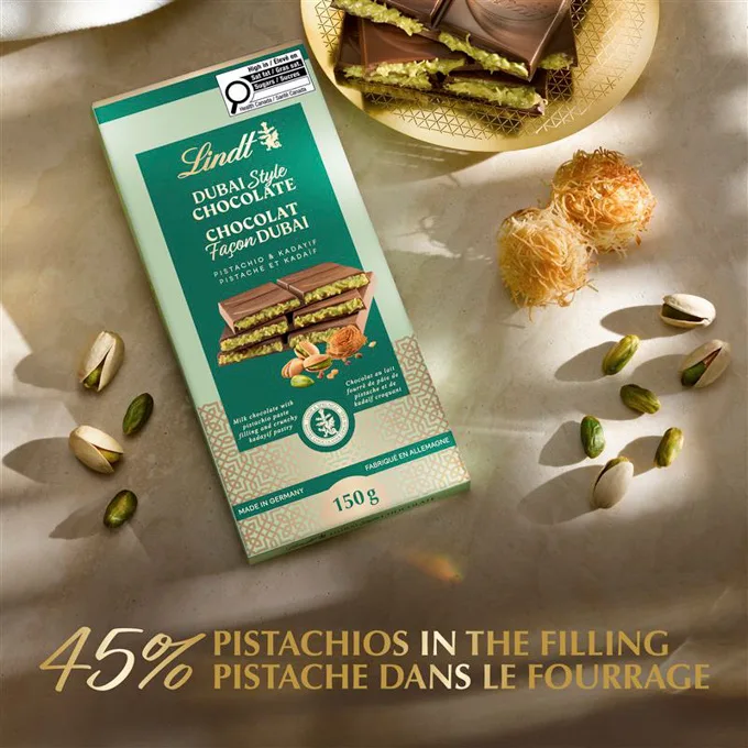 Lindt Dubai Style Chocolate Returns with New 40g Bar