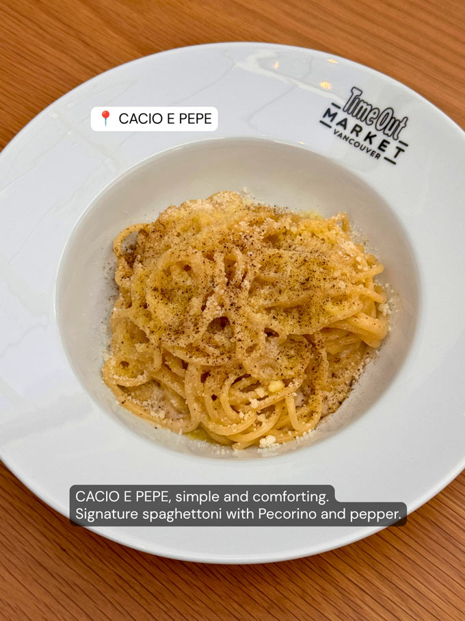 PASTA E BASTA BY ASK FOR LUIGI: Cacio E Pepe: Their signature spaghettoni with Pecorino and pepper.