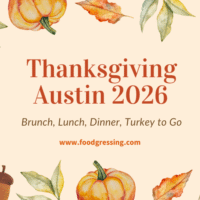 Thanksgiving Austin 2026: Dinner, Turkey To Go, Brunch